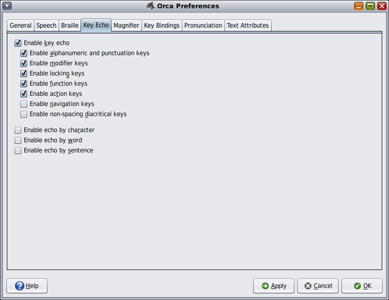 image:Figure displaying the Orca key echo preferences.